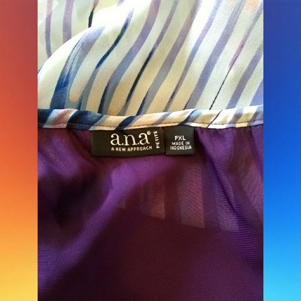 A.N.A GEOMETRIC, ONE SHOULDER TUNIC, NWOT - Picture 3 of 3